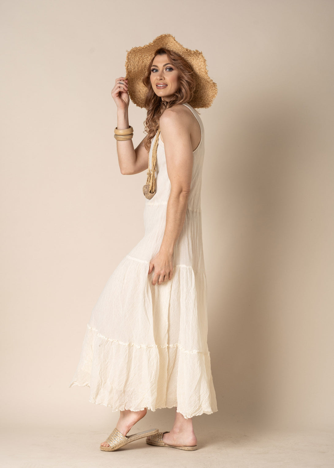 Elizabeth Cotton Dress in Cream