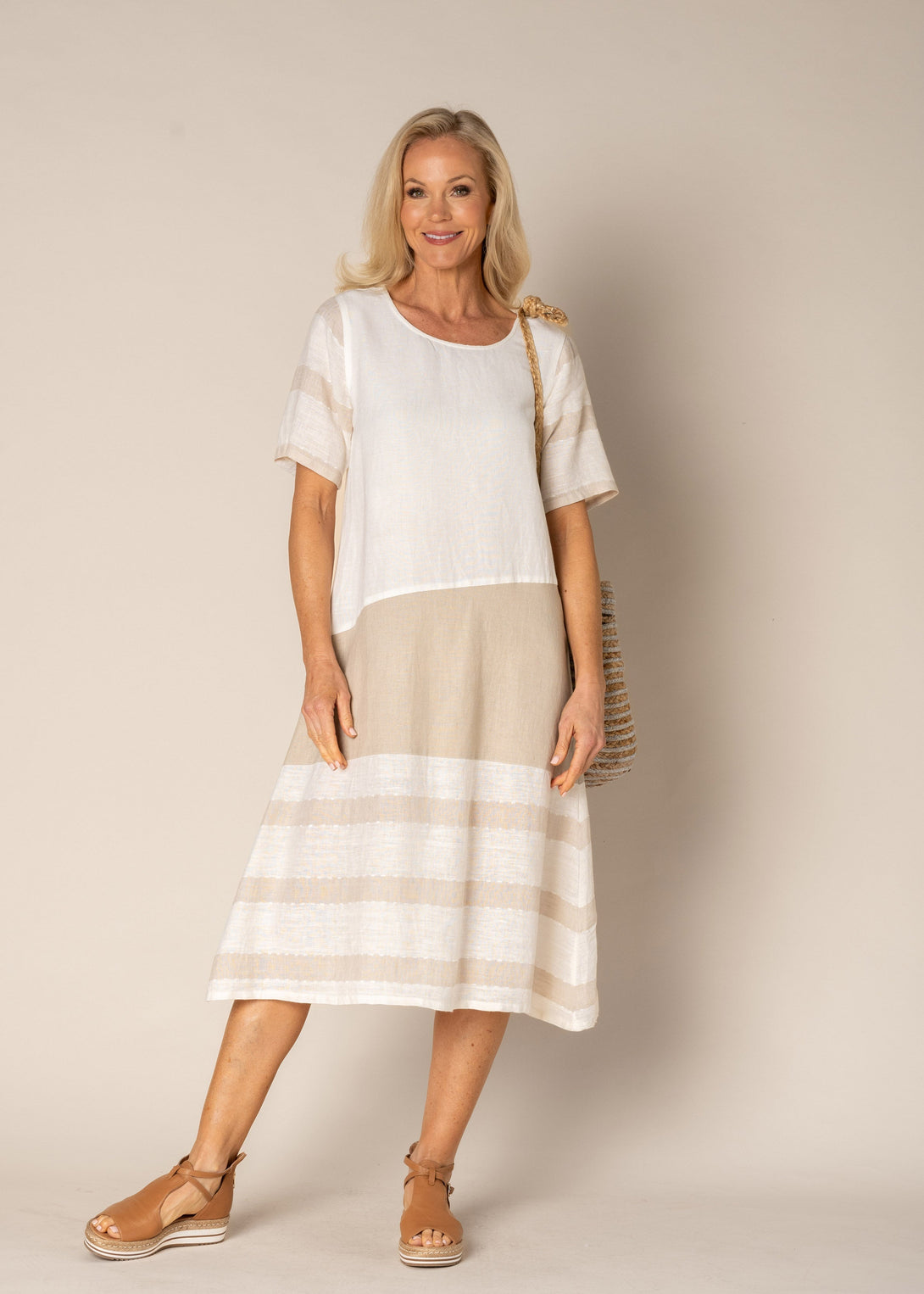 Elysia Dress in Latte