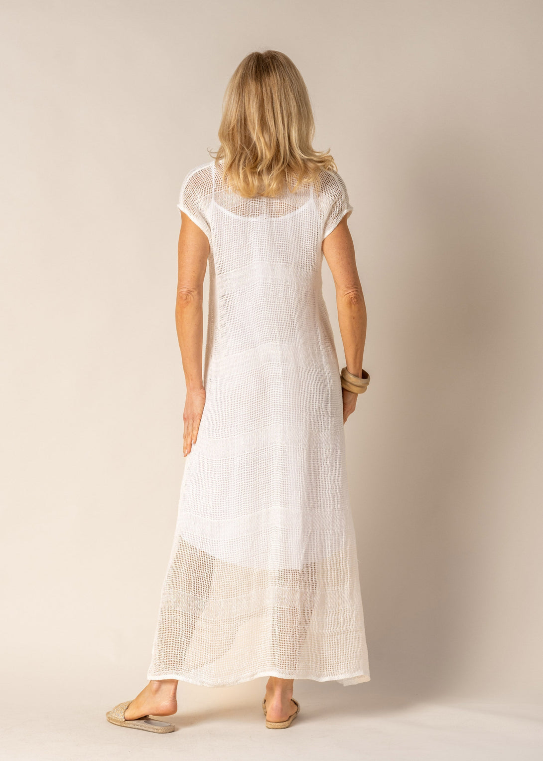 Melania Linen Dress in Cream