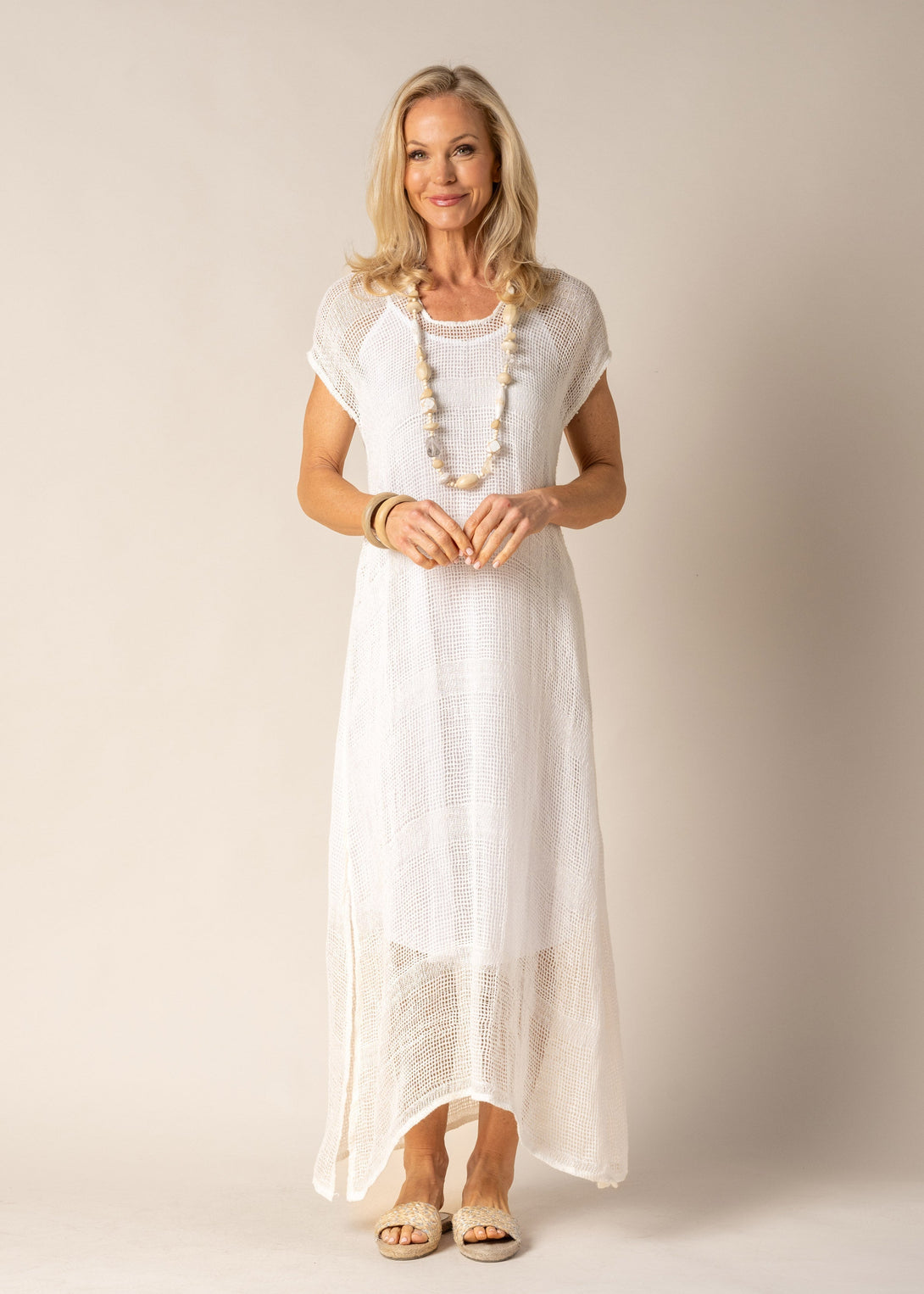 Melania Linen Dress in Cream