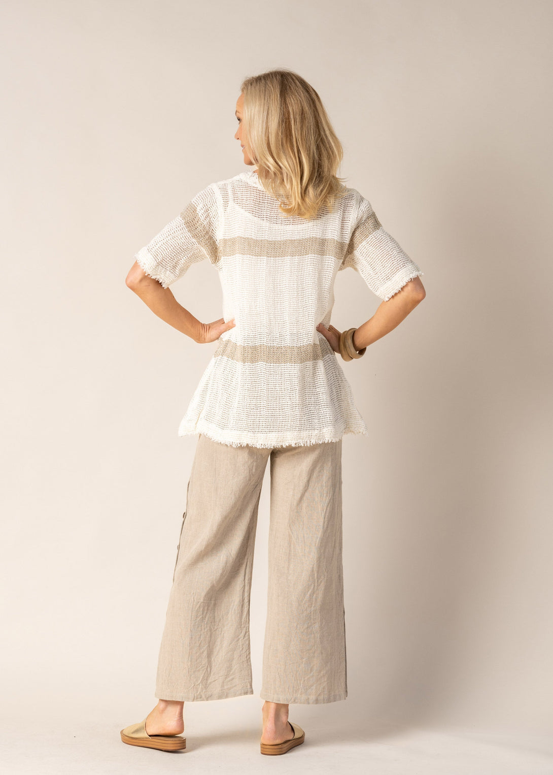 Mileta Linen Pant in Latte