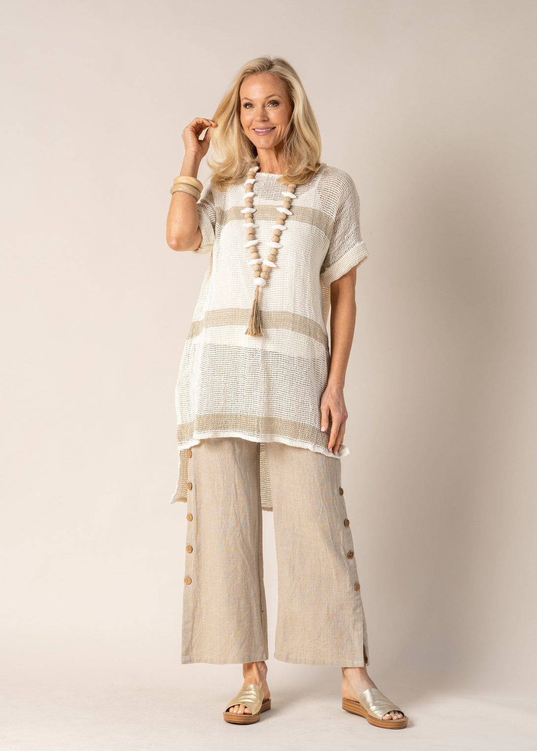 Romilly Linen Top in Cream