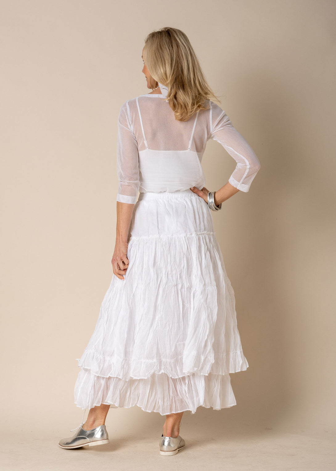 Aurelia Organza Skirt in White