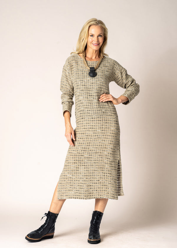 Azura Linen Dress in Latte