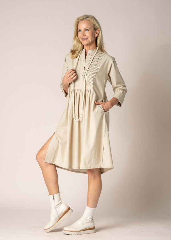 Cove Cotton Dress in Latte