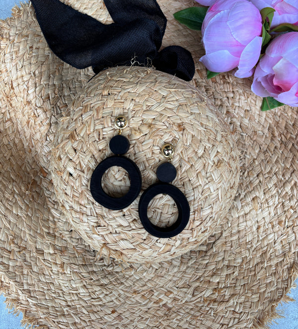 Leona Earrings in Onyx