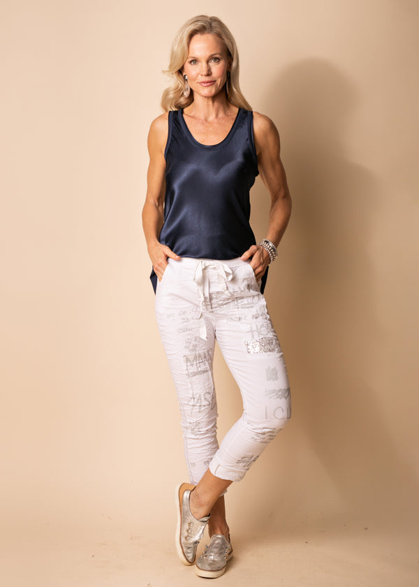 Livia Pants in White - Imagine Fashion