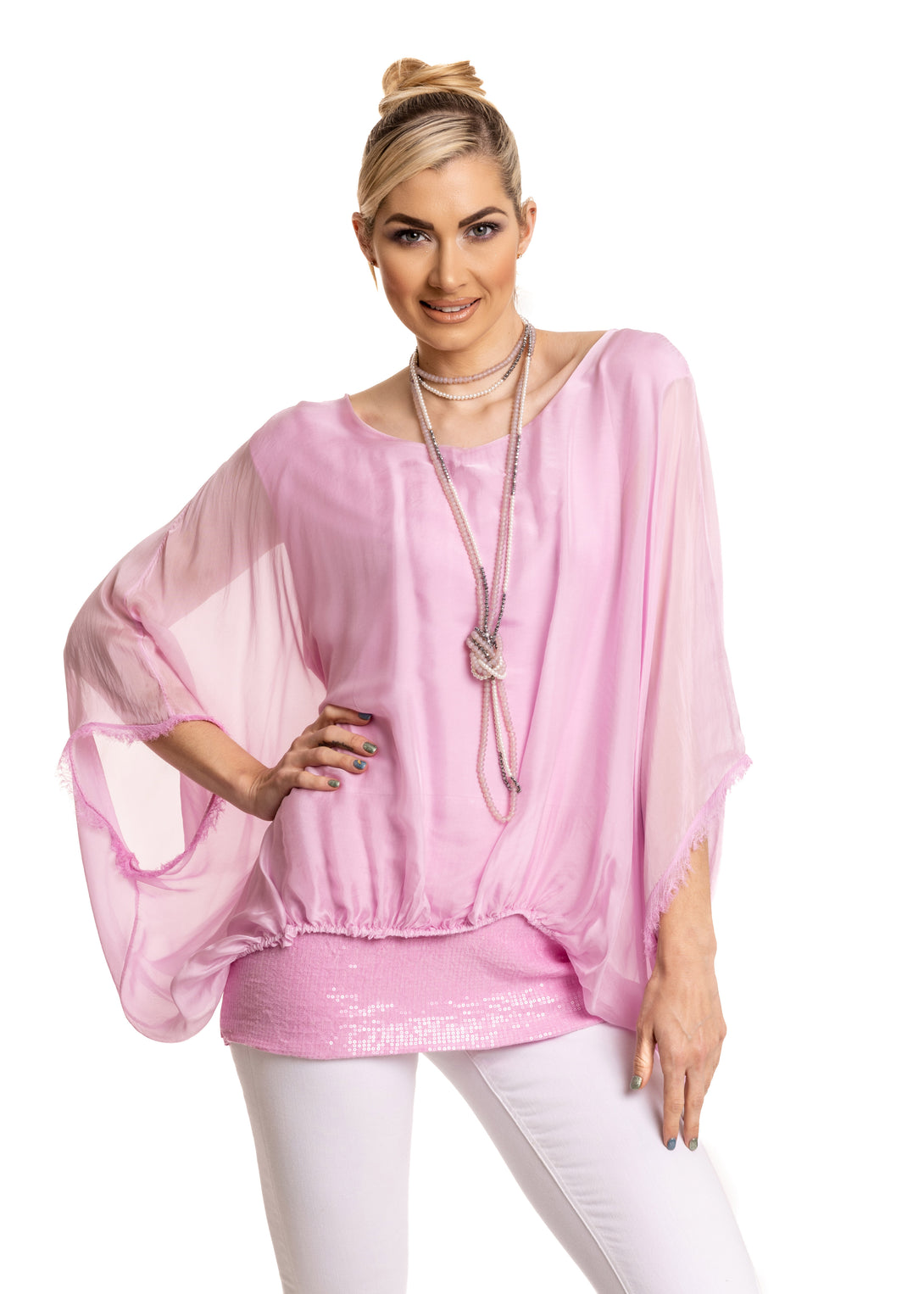 Marcella Top in Petal Pink - Imagine Fashion