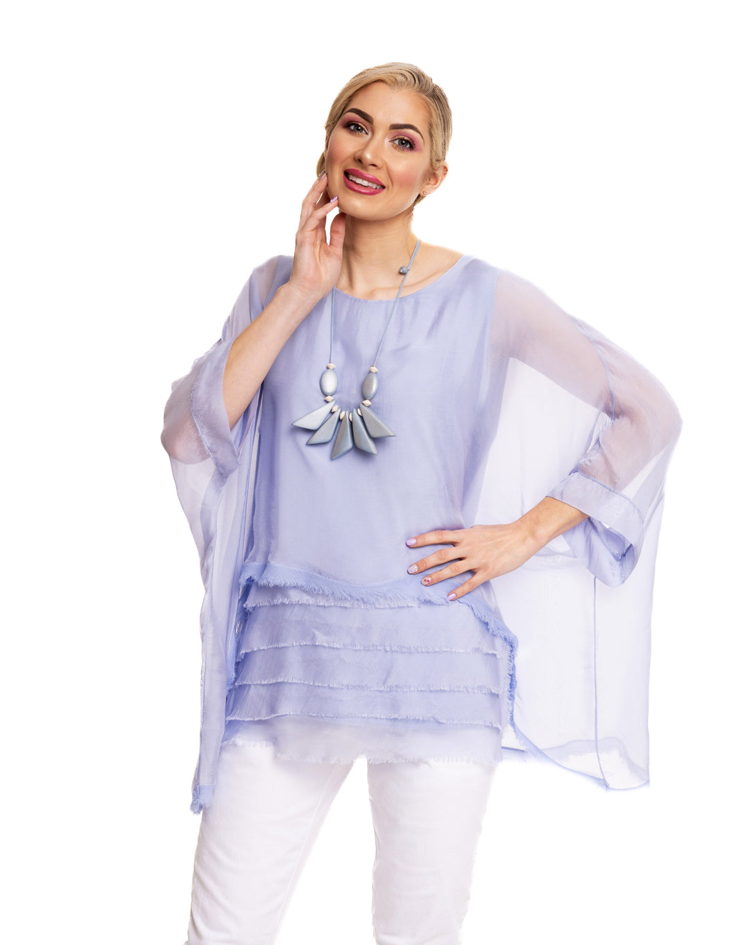 Amulet Top in Periwinkle - Imagine Fashion