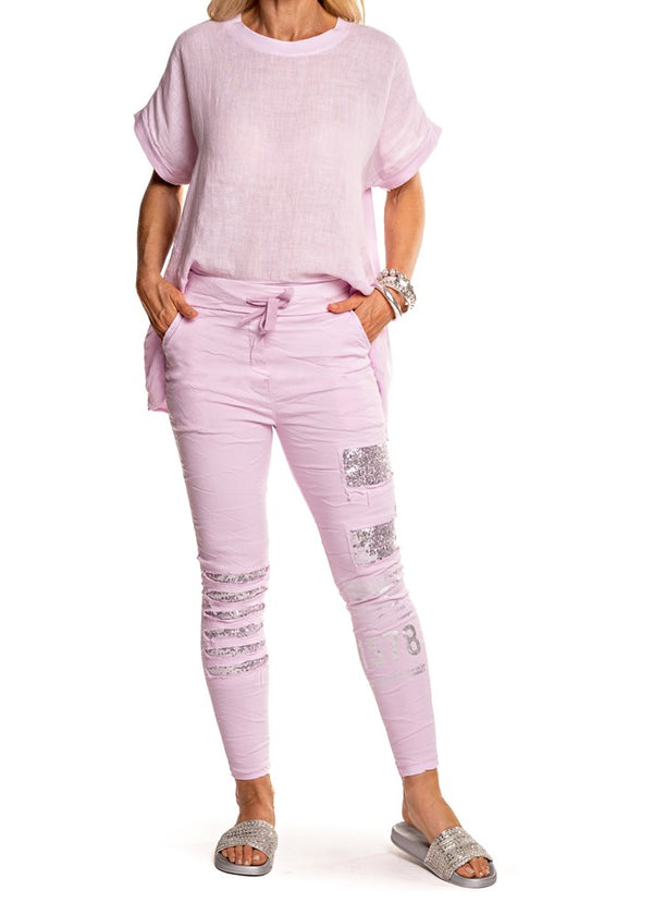 Overly Pants in Petal Pink - Imagine Fashion
