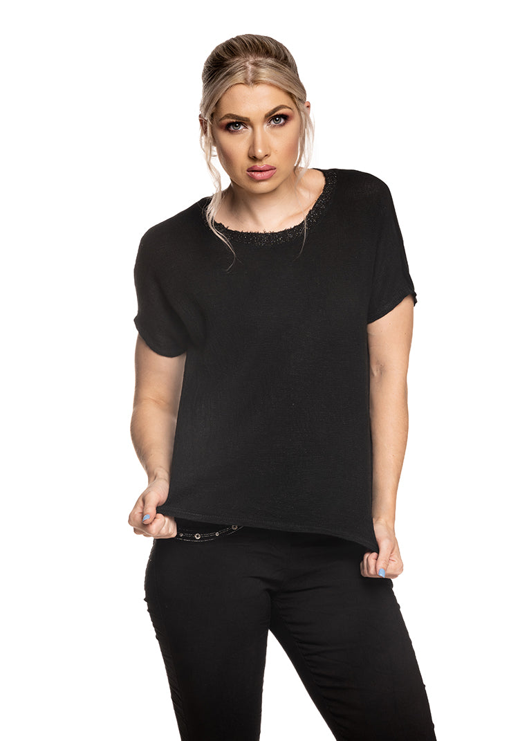 Jacey Top in Onyx - Imagine Fashion