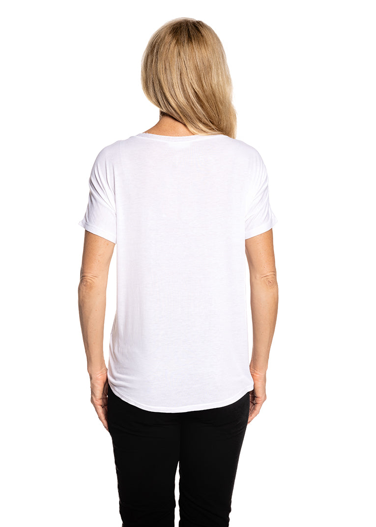 Jacey Top in White - Imagine Fashion