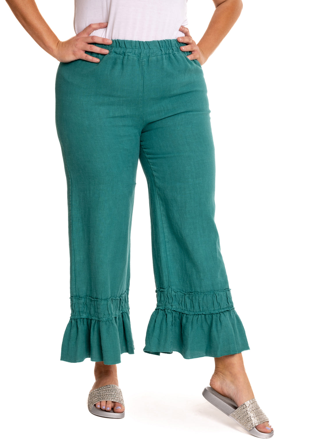Emory Pants in Amalfi Green - Imagine Fashion