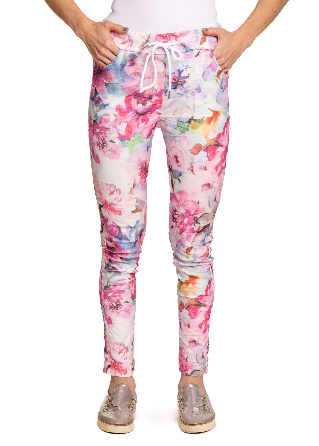 Skylee Pants in Petal Pink - Imagine Fashion