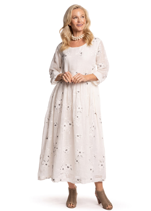 Lottie Dress in Cream - Imagine Fashion