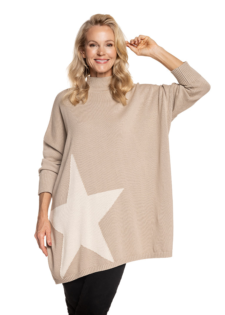 Adelaide Knit Top in Latte - Imagine Fashion